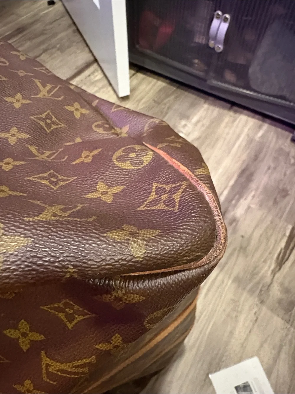 Authentic Vintage Louis Vuitton Keepall 55 Bandolier Brown Monogram Canvas - Picture 9 of 12